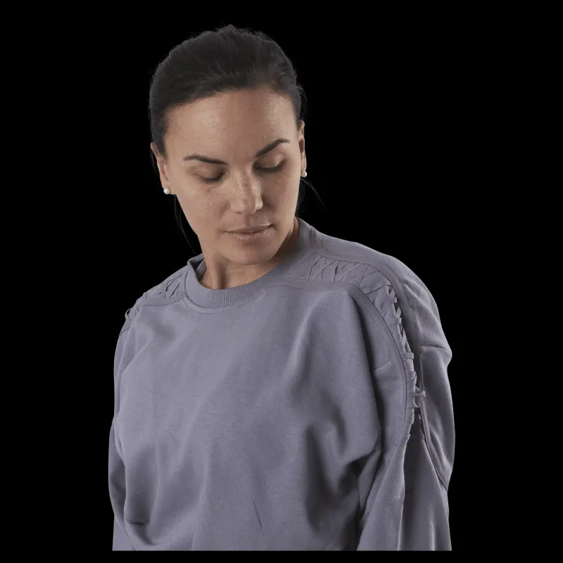 Nike Therma Cropped Fleece LS Crew Purple Lila Hot