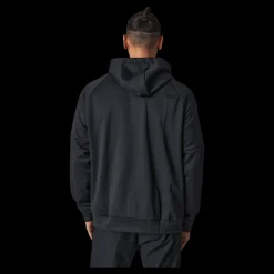 Discount Nike Therma-FIT Men's Full-Zip Fitness Hoodie BLACK/BLACK/WHITE Svart