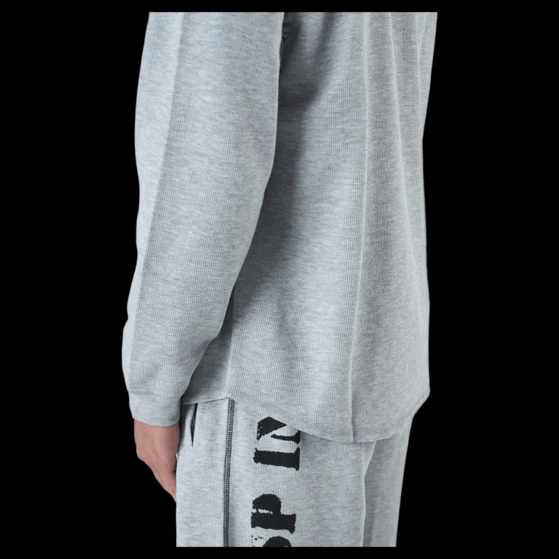Sale GASP Thermal Gym Sweater Grey Melange Grå
