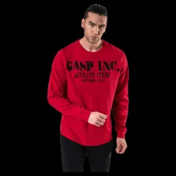 GASP Thermal gym sweater Red Röd