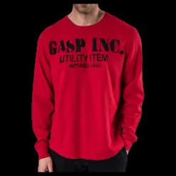 GASP Thermal gym sweater Red Röd