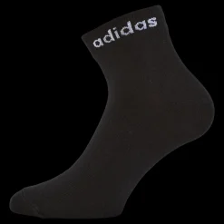 Hot adidas Think Linear Ankle Socks 3 Pairs Black / White Svart