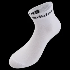 adidas Think Linear Ankle Socks 3 Pairs White / Black Vit Online