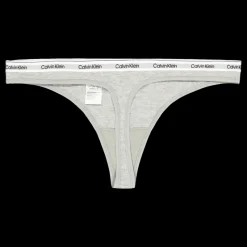 Calvin Klein Thong 3pk Black/white/grey Heather Svart, Grå och Vit