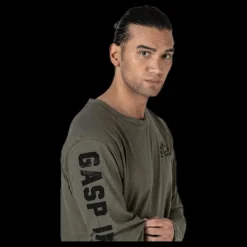 Hot GASP Throwback LS Tee Green Grön
