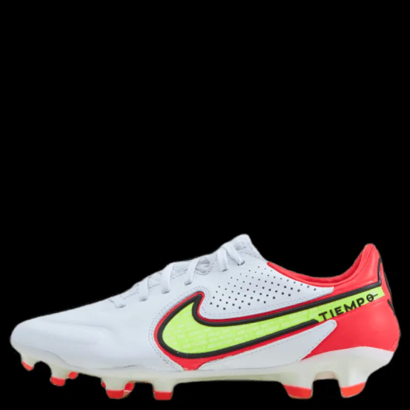 Nike Tiempo Legend 9 Pro Fg Firm-gr White/volt-bright Crimson Vit New