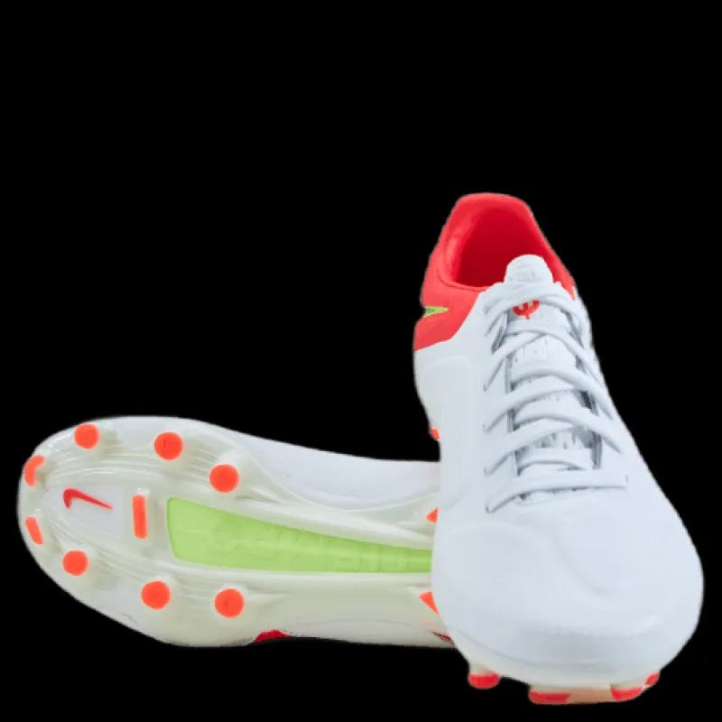 Nike Tiempo Legend 9 Pro Fg Firm-gr White/volt-bright Crimson Vit New