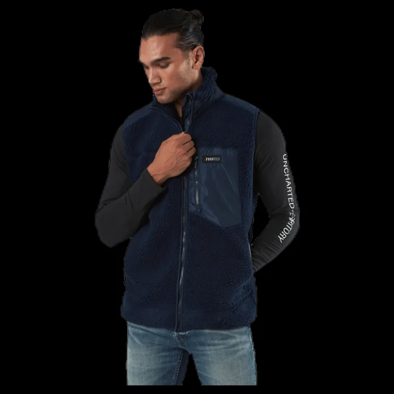 Best FRONTIER Titus Pile Vest Blue Blå