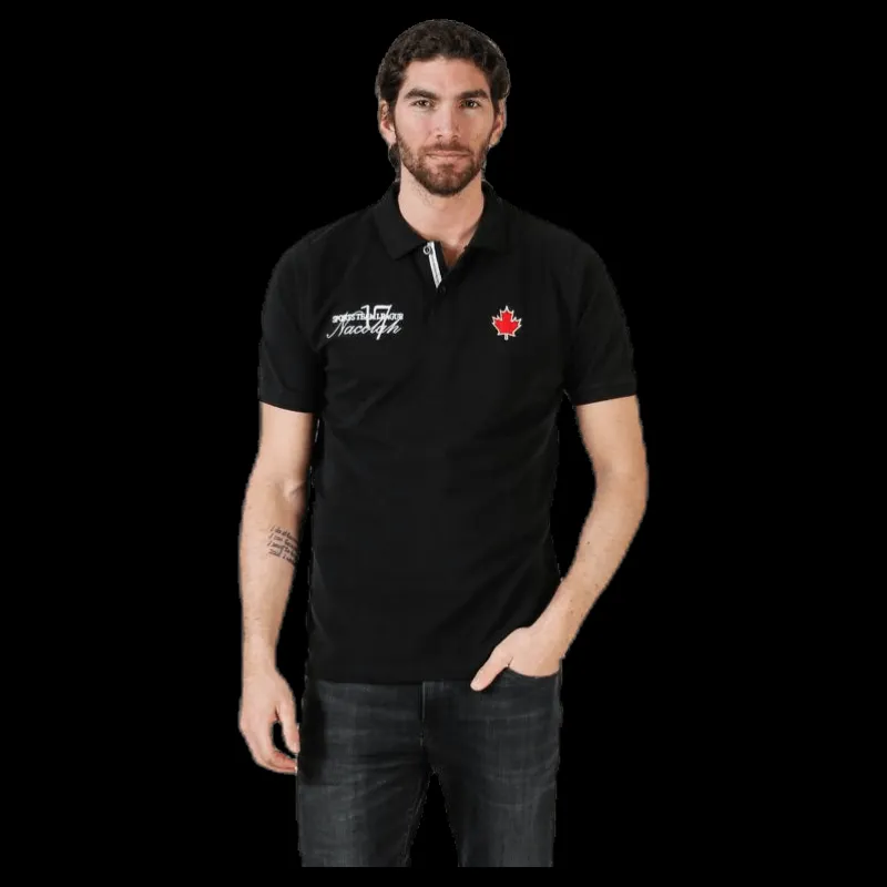 Discount Nacolah Toronto Polo Black Svart