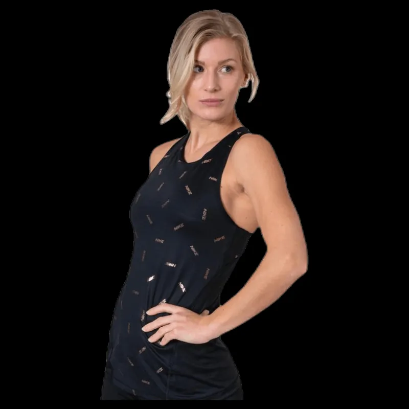 Nike Toss Print Tank Black Svart Discount