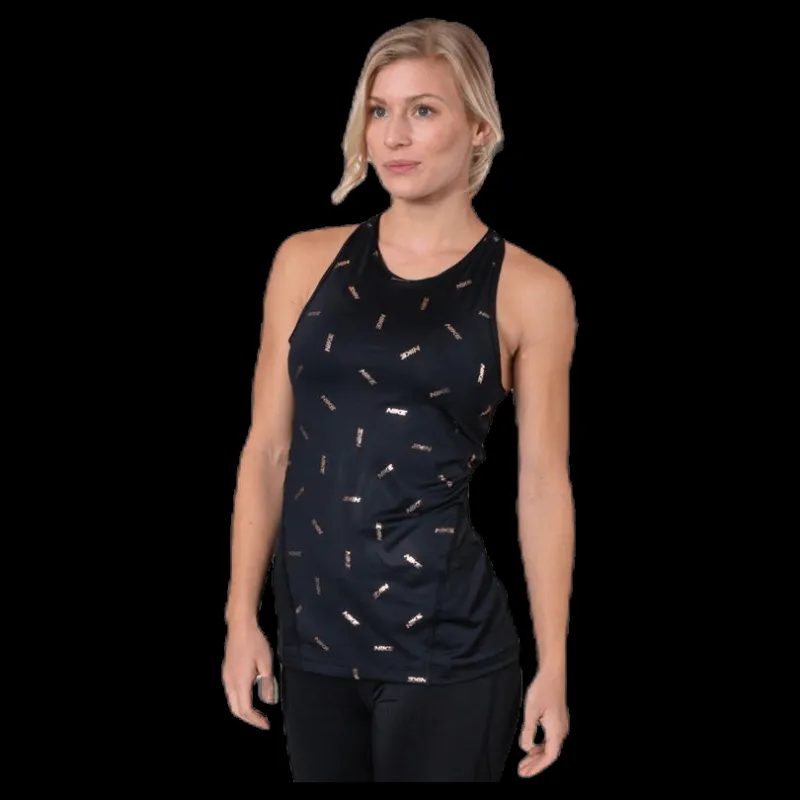 Nike Toss Print Tank Black Svart Discount