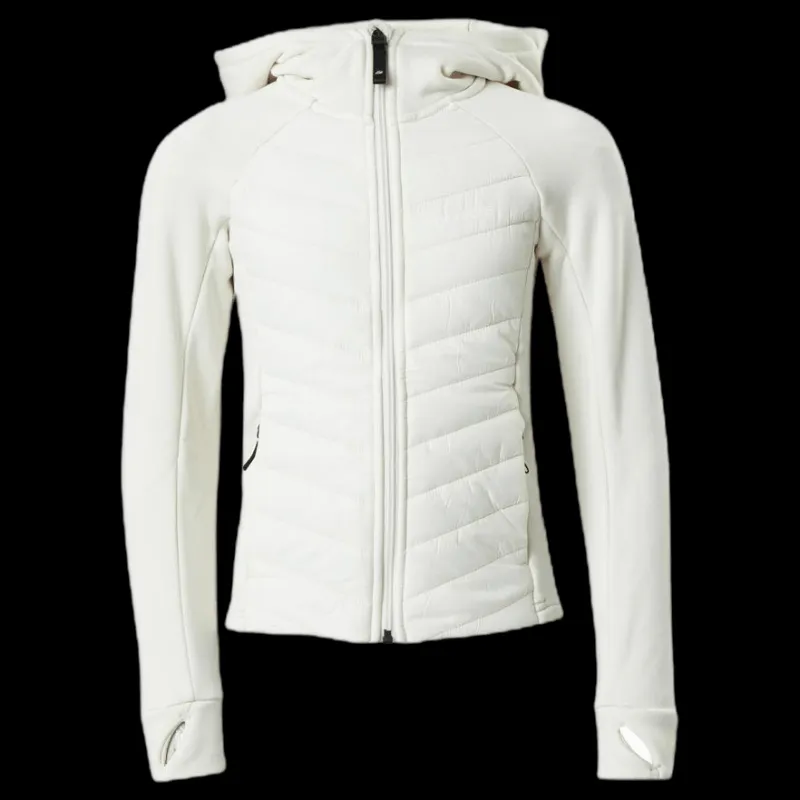 Didriksons Tovik Girls Hybrid Hoodie 3 White Vit