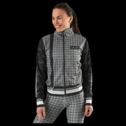 Gavelo Track Jacket GLNCHCK 3 Black/Beige Hot