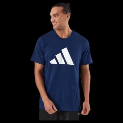 adidas Train Essentials Feelready Logo Training T-Shirt Dark Blue Blå Discount