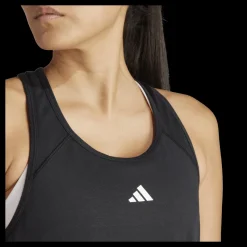New adidas Train Essentials Minimal Branding Racerback Tank Top Black Svart