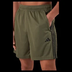 adidas Train Essentials Piqué 3-Stripes Training Shorts Olistr/Black Grön
