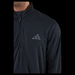 New adidas Train Essentials Seasonal Training 1/4-Zip Long Sleeve Sweatshirt Black Svart