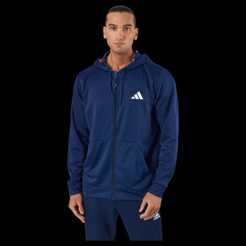 adidas Train Essentials Seasonal Training Full-Zip Jacket Dark Blue Blå