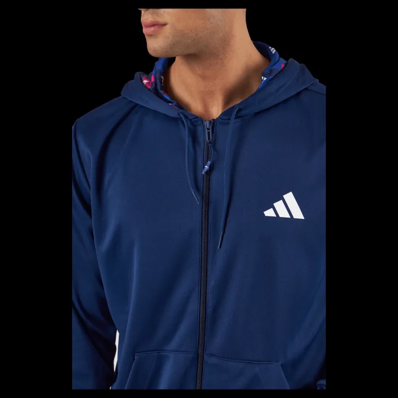 adidas Train Essentials Seasonal Training Full-Zip Jacket Dark Blue Blå