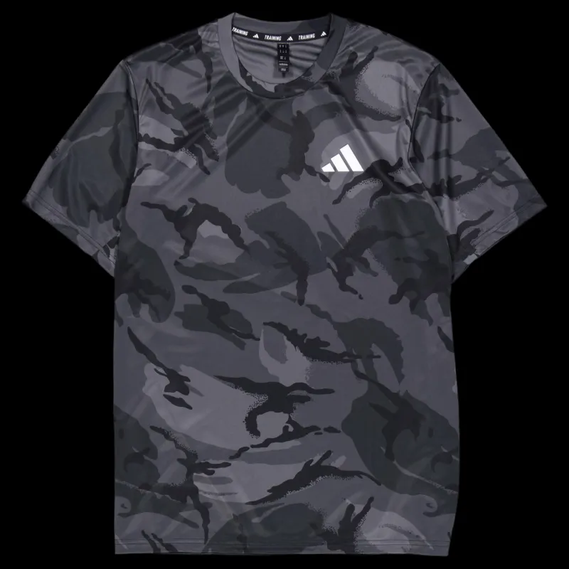 adidas Train Essentials Seasonal Camo T-Shirt Dark Grey Grå New
