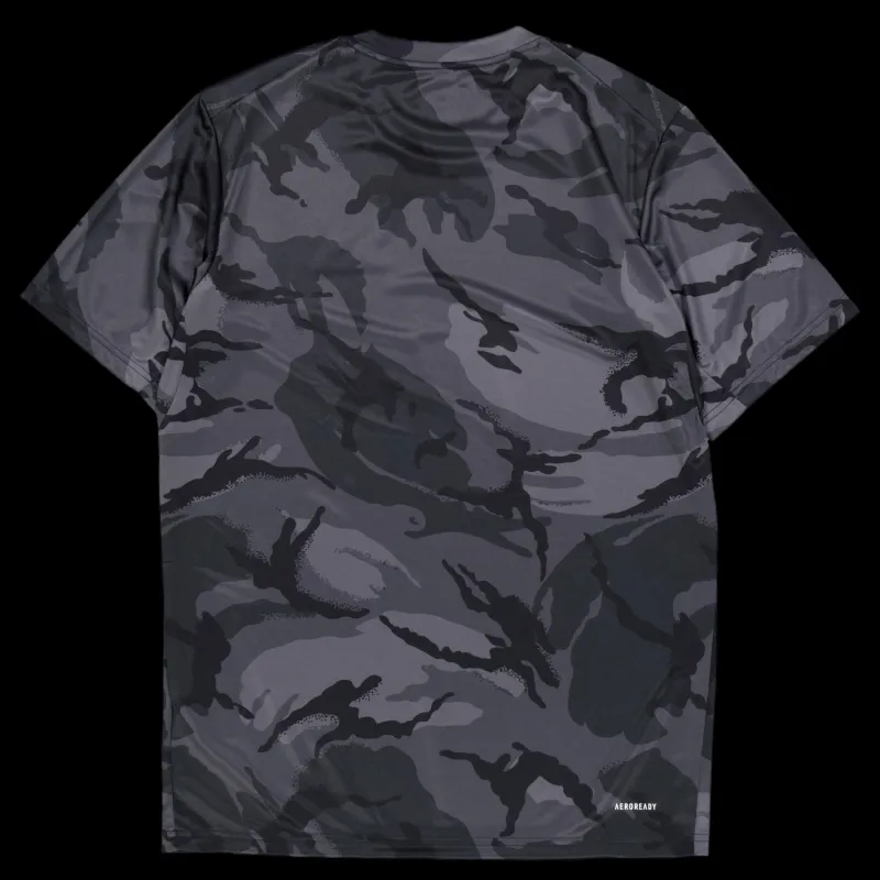 adidas Train Essentials Seasonal Camo T-Shirt Dark Grey Grå New