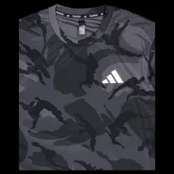 adidas Train Essentials Seasonal Camo T-Shirt Dark Grey Grå New