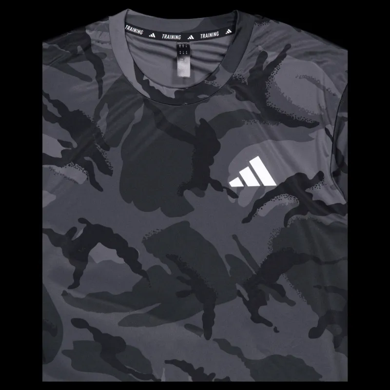 adidas Train Essentials Seasonal Camo T-Shirt Dark Grey Grå New