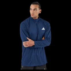 Online adidas Train Essentials Seasonal Training 1/4-Zip Long Sleeve Sweatshirt Dark Blue Blå