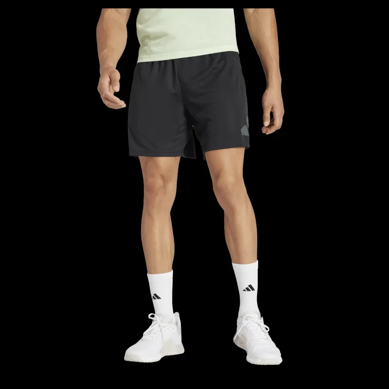 adidas Train Essentials Seasonal Big Logo Shorts Black Svart New