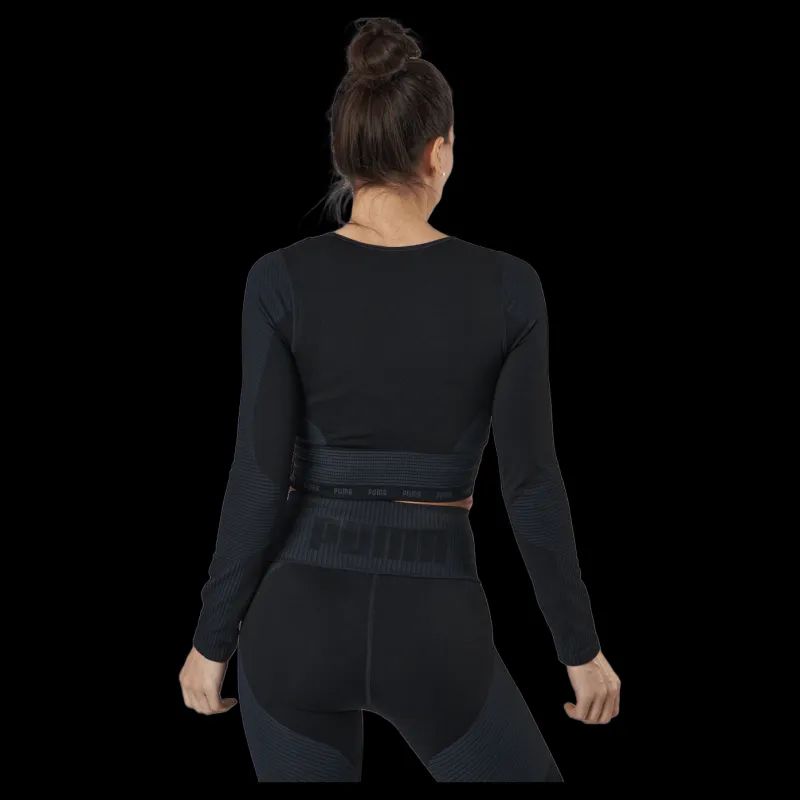 Puma Train Formknit Seamless Long S Black-asphalt Svart