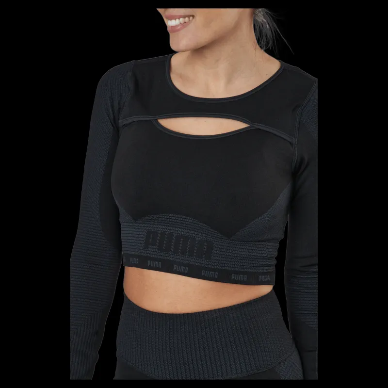 Puma Train Formknit Seamless Long S Black-asphalt Svart