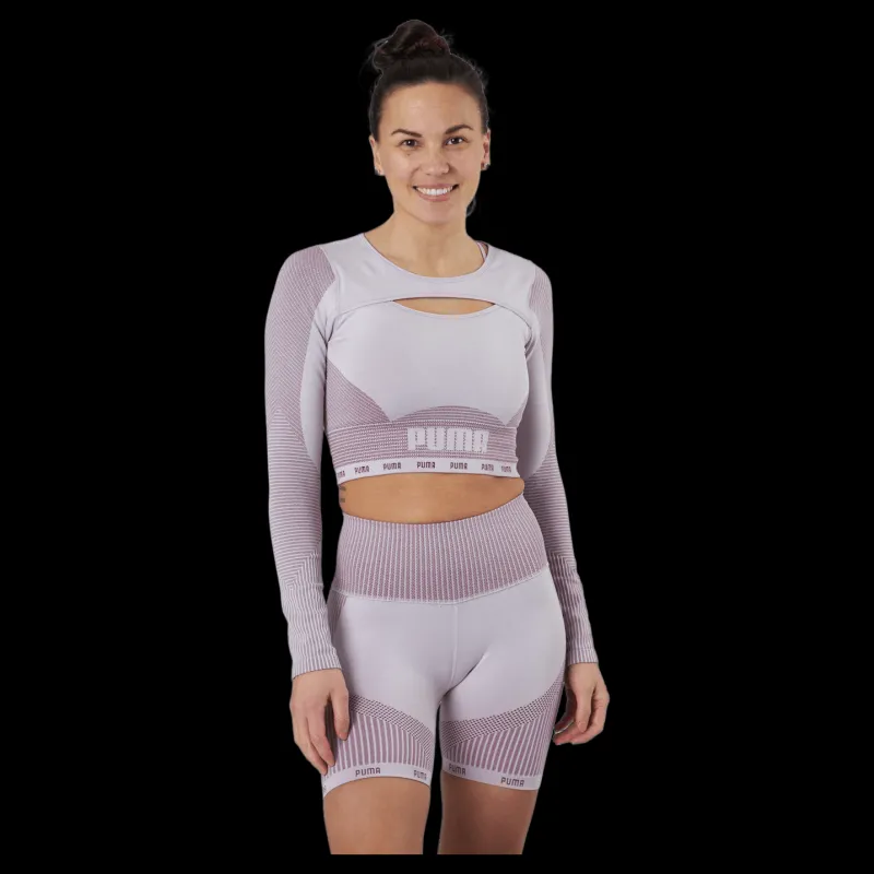 Sale Puma Train Formknit Seamless Long S Lavender Fog-grape Wine Vit