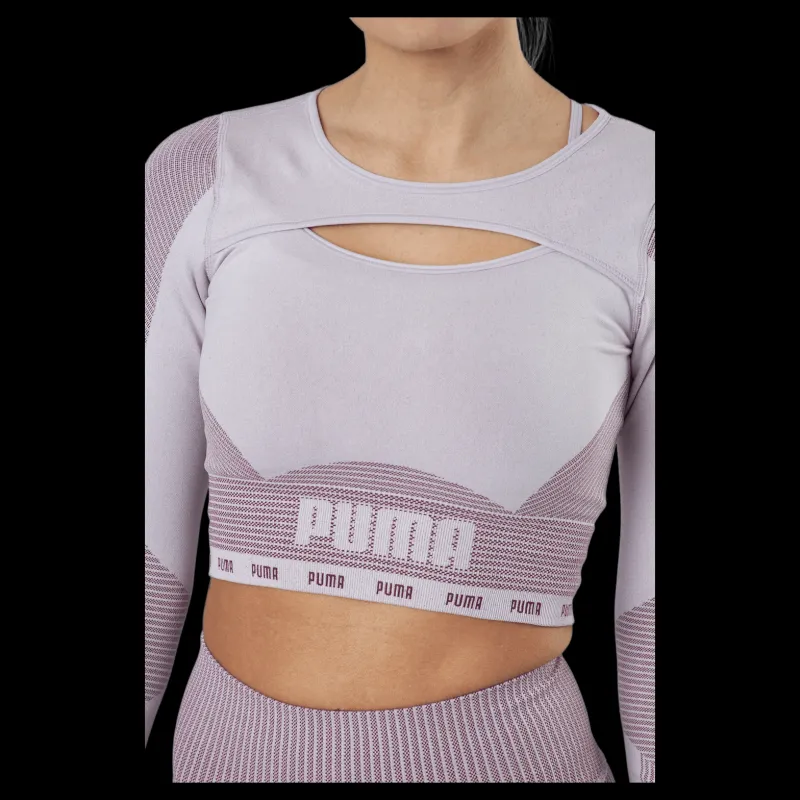Sale Puma Train Formknit Seamless Long S Lavender Fog-grape Wine Vit