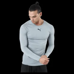 Hot Puma Train Formknit Seamless Ls Tee Medium Gray Heather Blå