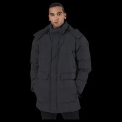 Discount Superdry Train Heavyweight Puffer Dark Charcoal Svart