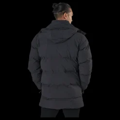 Discount Superdry Train Heavyweight Puffer Dark Charcoal Svart