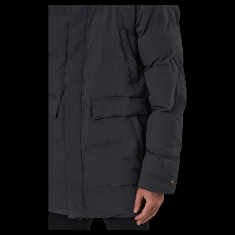 Discount Superdry Train Heavyweight Puffer Dark Charcoal Svart