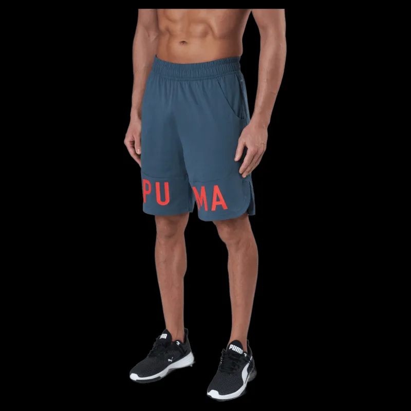 Puma Train Logo 9" Short Dark Slate Blå Sale