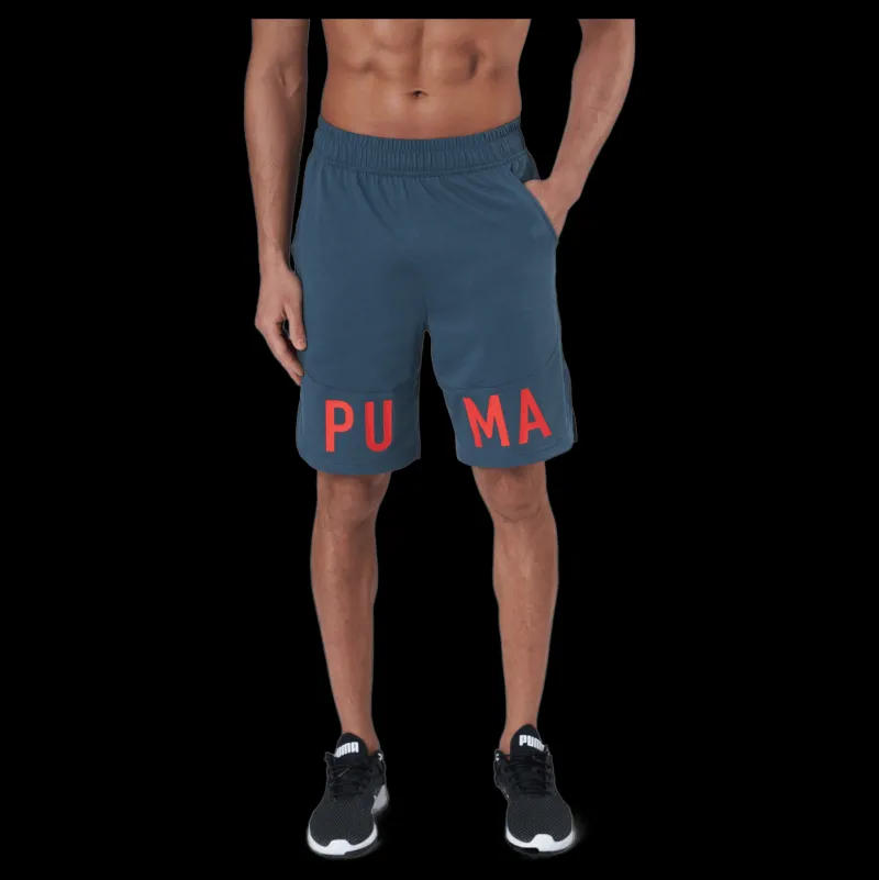 Puma Train Logo 9" Short Dark Slate Blå Sale