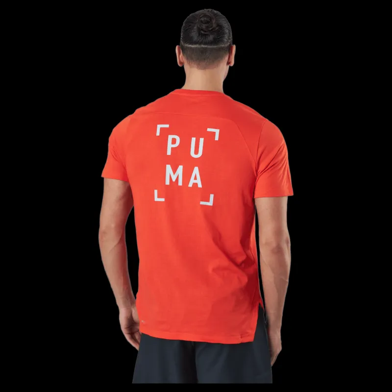 Puma Train Logo Ss Tee Cherry Tomato Röd Clearance