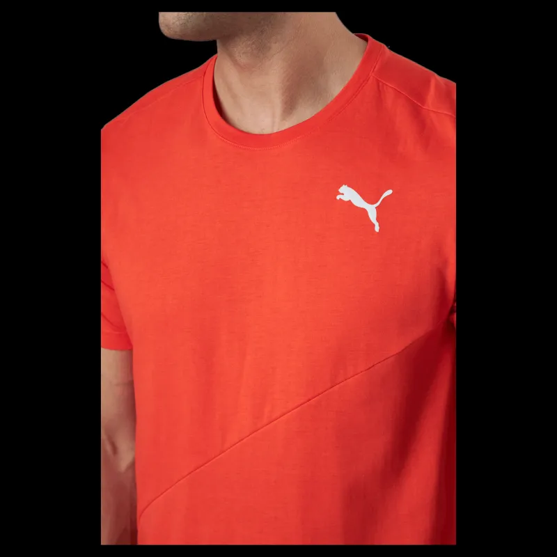 Puma Train Logo Ss Tee Cherry Tomato Röd Clearance