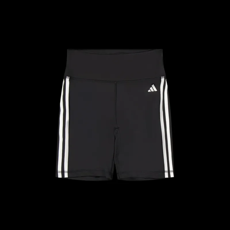 Outlet adidas Training Essentials 3-Stripes High-Waisted Short Leggings Black Svart