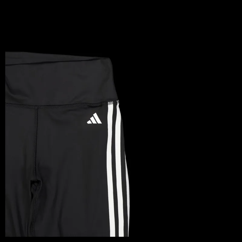 Outlet adidas Training Essentials 3-Stripes High-Waisted Short Leggings Black Svart