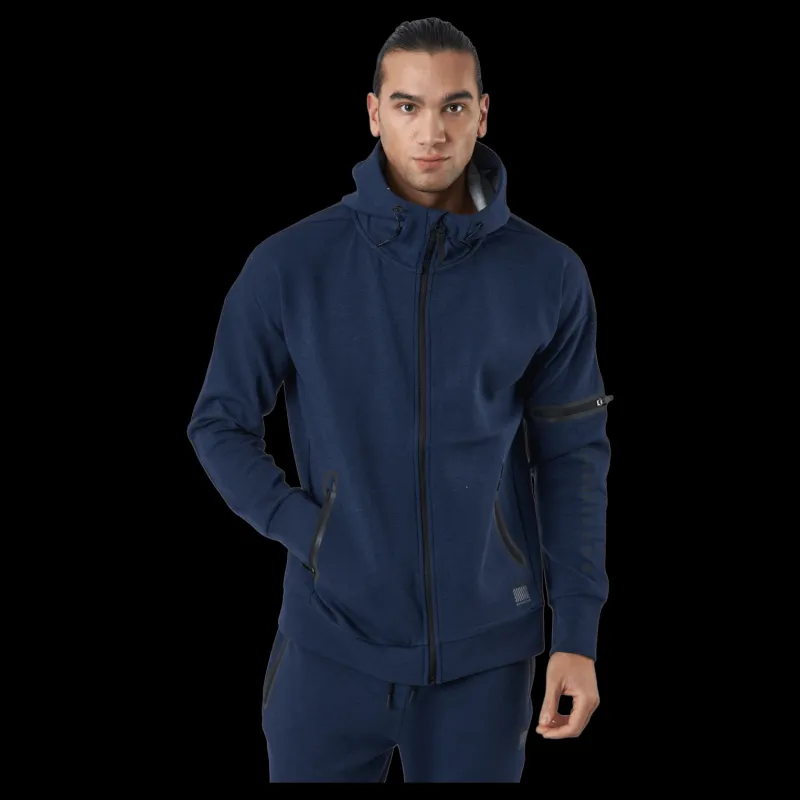 Superdry Training Gymtech Ziphood Navy Marl Blå
