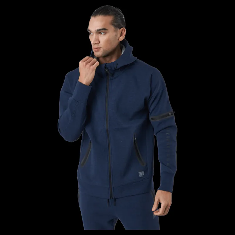 Superdry Training Gymtech Ziphood Navy Marl Blå