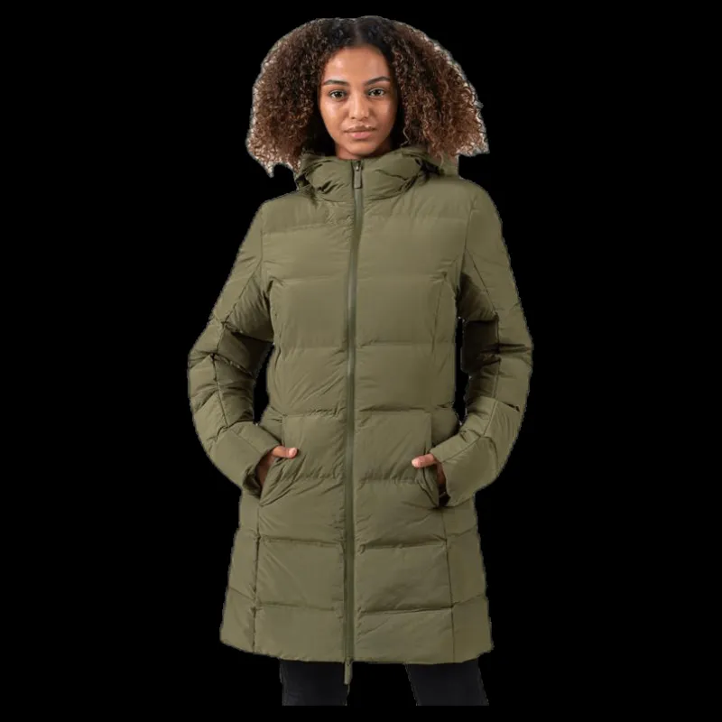 2XU Transit Insulation Longline Jacket Green Hot
