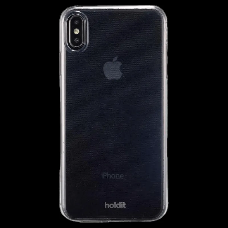 Holdit Transparent Phone Case iPhone XS Max Svart Outlet