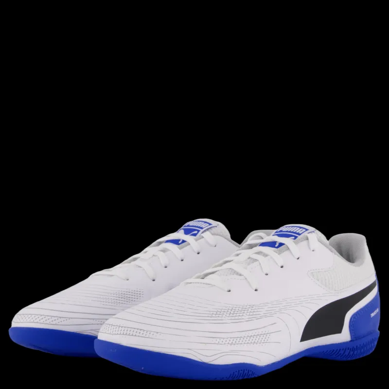 Clearance Puma Truco Iii Jr Indoor White- Black- Tea Svart, Blå och Vit