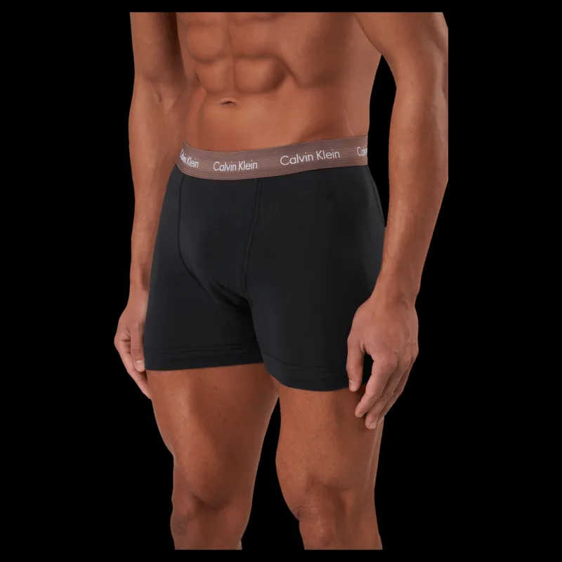 Calvin Klein Trunk 3pk B-brght Camel/ Black/ Red Carp Svart New