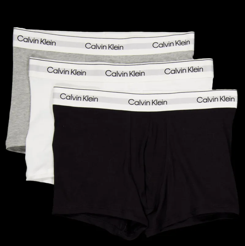 Calvin Klein Trunk 3pk Mp1 Grey Heather, White, Black Svart Best